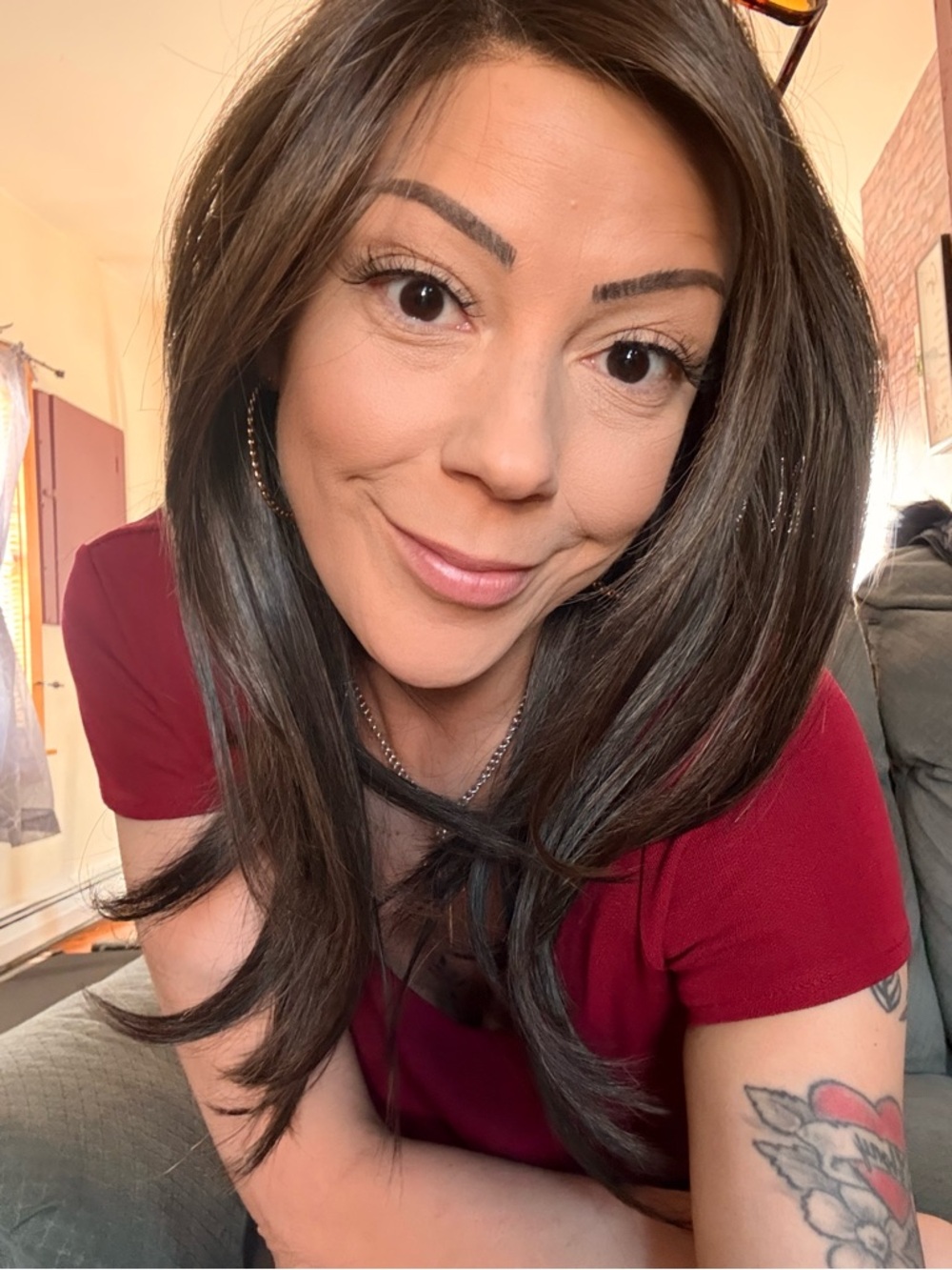 Belle Tress Brooklyn ash brown with streaks swap for blonde dark rooted small